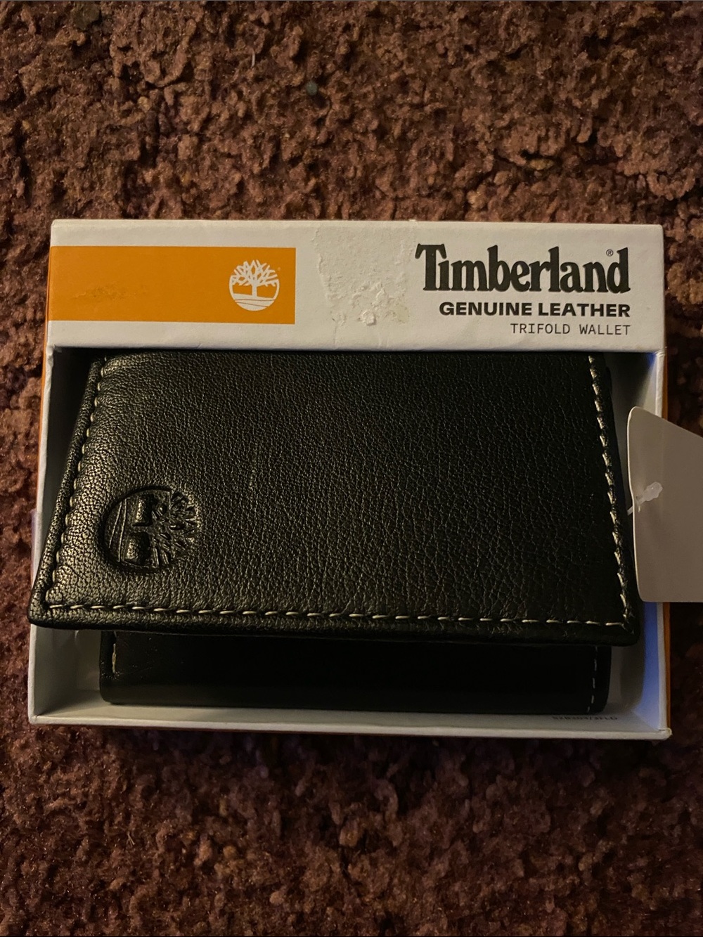 Timberland Black Genuine Leather Money Clip Wallet